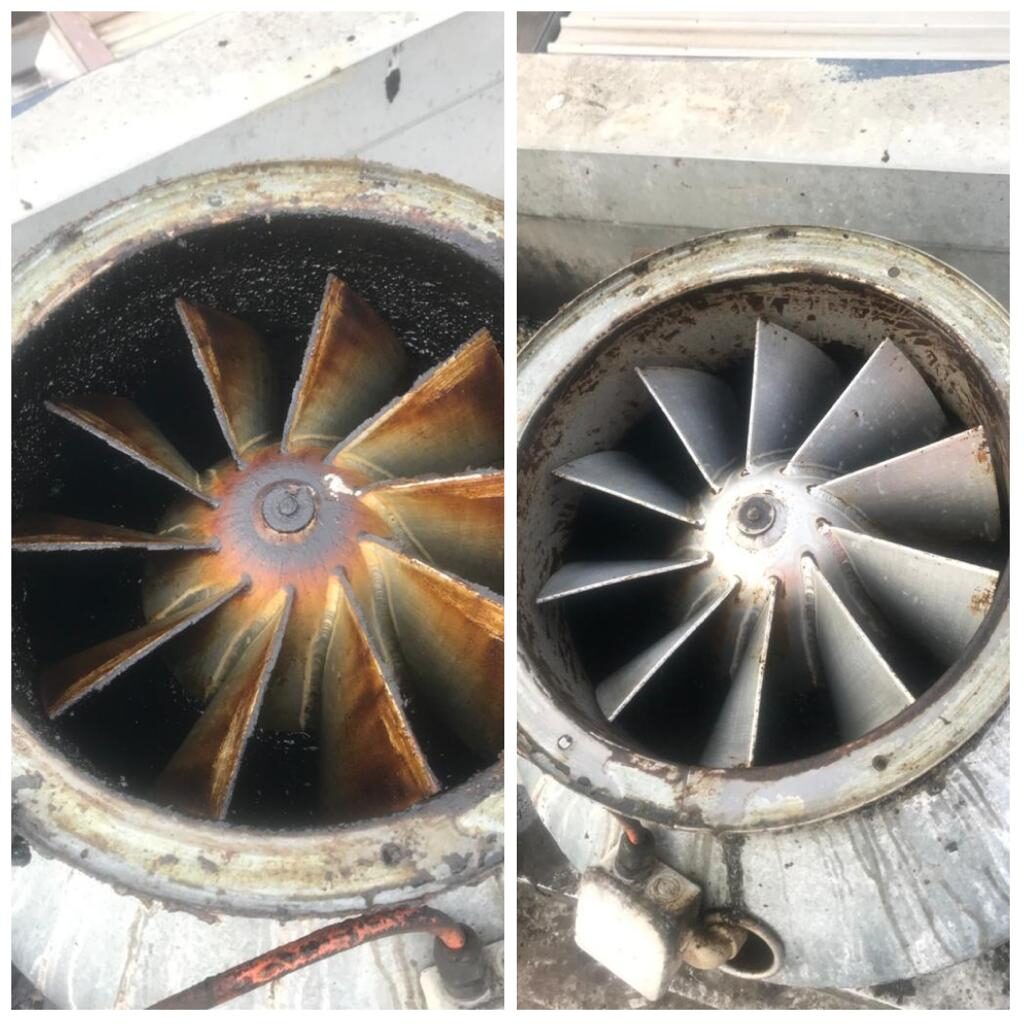 exhaust fan cleaning before and after